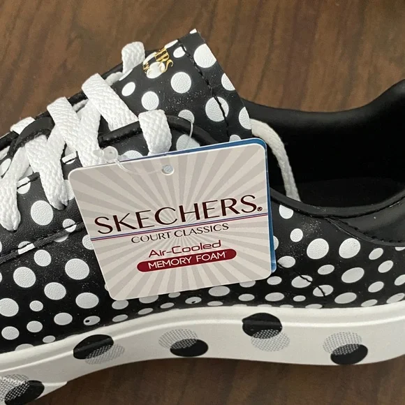Skechers NIB - Eden Dots Galore Black and White Polka Dot Sneakers - Picture 5 of 11